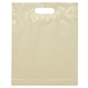 aerial view a buff lo - density die cut bag with bottom gusset, image 1 of 2