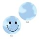 aerial view a blue-lt. blue smiley face mood stress ball, image 1 of 2