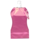 aerial view a metallic pink 16.9 oz wave collapsible water bottle, image 1 of 3