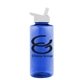 a blue bottle & white lid the mountaineer - 36 oz tritan(tm) bottle with flip straw lid