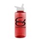 a red bottle & white lid the mountaineer - 36 oz tritan(tm) bottle with flip straw lid