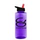 a violet bottle & black w/ red spout lid the mountaineer - 36 oz tritan(tm) bottle with flip straw lid