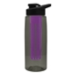 a smoke bottle & black lid & violet infuser the flair - 26 oz transparent tritan(tm) bottle with drink thru lid and large infuser