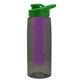 a smoke bottle & green lid & violet infuser the flair - 26 oz transparent tritan(tm) bottle with drink thru lid and large infuser