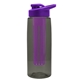 a smoke bottle & violet lid & violet infuser the flair - 26 oz transparent tritan(tm) bottle with drink thru lid and large infuser