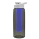 a smoke bottle & white lid & blue infuser the flair - 26 oz transparent tritan(tm) bottle with drink thru lid and large infuser
