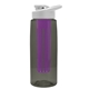 a smoke bottle & white lid & violet infuser the flair - 26 oz transparent tritan(tm) bottle with drink thru lid and large infuser