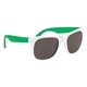 aerial view a white frame green temples two tone rubberized sunglasses, image 1 of 3