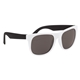 aerial view a white frame black temples two tone rubberized sunglasses, image 1 of 3