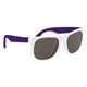 aerial view a white frame purple temples two tone rubberized sunglasses, image 1 of 3