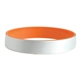 aerial view a orange silver silicone bracelets, image 1 of 2