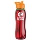 a red bottle & orange lid & green accent collar slim grip - 25 oz tritan(tm) bottle with flip straw lid and accent collar