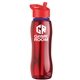 a red bottle & red lid & blue accent collar slim grip - 25 oz tritan(tm) bottle with flip straw lid and accent collar