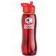 a red bottle & red lid & orange accent collar slim grip - 25 oz tritan(tm) bottle with flip straw lid and accent collar