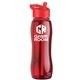 a red bottle & red lid & red accent collar slim grip - 25 oz tritan(tm) bottle with flip straw lid and accent collar