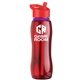 a red bottle & red lid & violet accent collar slim grip - 25 oz tritan(tm) bottle with flip straw lid and accent collar