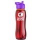 a red bottle & violet lid & orange accent collar slim grip - 25 oz tritan(tm) bottle with flip straw lid and accent collar