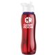 a red bottle & white lid & blue accent collar slim grip - 25 oz tritan(tm) bottle with flip straw lid and accent collar