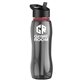 a smoke bottle & black lid & red accent collar slim grip - 25 oz tritan(tm) bottle with flip straw lid and accent collar