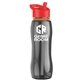 a smoke bottle & red lid & orange accent collar slim grip - 25 oz tritan(tm) bottle with flip straw lid and accent collar