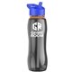a smoke bottle & blue lid & orange accent collar slim grip - 25 oz tritan(tm) bottle with flip straw lid and accent collar