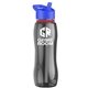 a smoke bottle & blue lid & red accent collar slim grip - 25 oz tritan(tm) bottle with flip straw lid and accent collar
