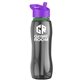 a smoke bottle & violet lid & green accent collar slim grip - 25 oz tritan(tm) bottle with flip straw lid and accent collar