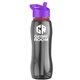 a smoke bottle & violet lid & red accent collar slim grip - 25 oz tritan(tm) bottle with flip straw lid and accent collar