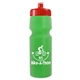 a translucent green bottle & red lid 24 oz venture bike white water bottle