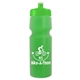 a translucent green bottle & lime green lid 24 oz venture bike white water bottle