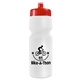 a white bottle & red lid 24 oz venture bike white water bottle