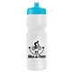 a white bottle & cyan lid 24 oz venture bike white water bottle