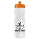 a white bottle & orange lid 24 oz venture bike white water bottle
