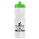 a white bottle & lime green lid 24 oz venture bike white water bottle