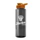 a smoke bottle & orange lid the guzzler - 32 oz transparent bottle with drink thru lid
