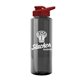 a smoke bottle & red lid the guzzler - 32 oz transparent bottle with drink thru lid