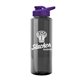 a smoke bottle & violet lid the guzzler - 32 oz transparent bottle with drink thru lid