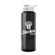 a smoke bottle & white lid the guzzler - 32 oz transparent bottle with drink thru lid