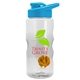 a clear bottle & cyan lid & orange mixing ball mini mountain 22 oz tritan(tm) shaker bottle with drink thru lid