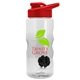 a clear bottle & red lid & black mixing ball mini mountain 22 oz tritan(tm) shaker bottle with drink thru lid