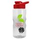 a clear bottle & red lid & gray mixing ball mini mountain 22 oz tritan(tm) shaker bottle with drink thru lid