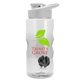 a clear bottle & white lid & gray mixing ball mini mountain 22 oz tritan(tm) shaker bottle with drink thru lid
