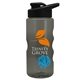 a smoke bottle & black lid & cyan mixing ball mini mountain 22 oz tritan(tm) shaker bottle with drink thru lid