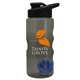 a smoke bottle & black lid & blue mixing ball mini mountain 22 oz tritan(tm) shaker bottle with drink thru lid
