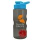 a smoke bottle & cyan lid & red mixing ball mini mountain 22 oz tritan(tm) shaker bottle with drink thru lid