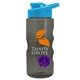 a smoke bottle & cyan lid & violet mixing ball mini mountain 22 oz tritan(tm) shaker bottle with drink thru lid