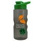 a smoke bottle & green lid & green mixing ball mini mountain 22 oz tritan(tm) shaker bottle with drink thru lid