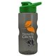 a smoke bottle & green lid & gray mixing ball mini mountain 22 oz tritan(tm) shaker bottle with drink thru lid