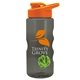 a smoke bottle & orange lid & lime green mixing ball mini mountain 22 oz tritan(tm) shaker bottle with drink thru lid