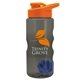 a smoke bottle & orange lid & blue mixing ball mini mountain 22 oz tritan(tm) shaker bottle with drink thru lid